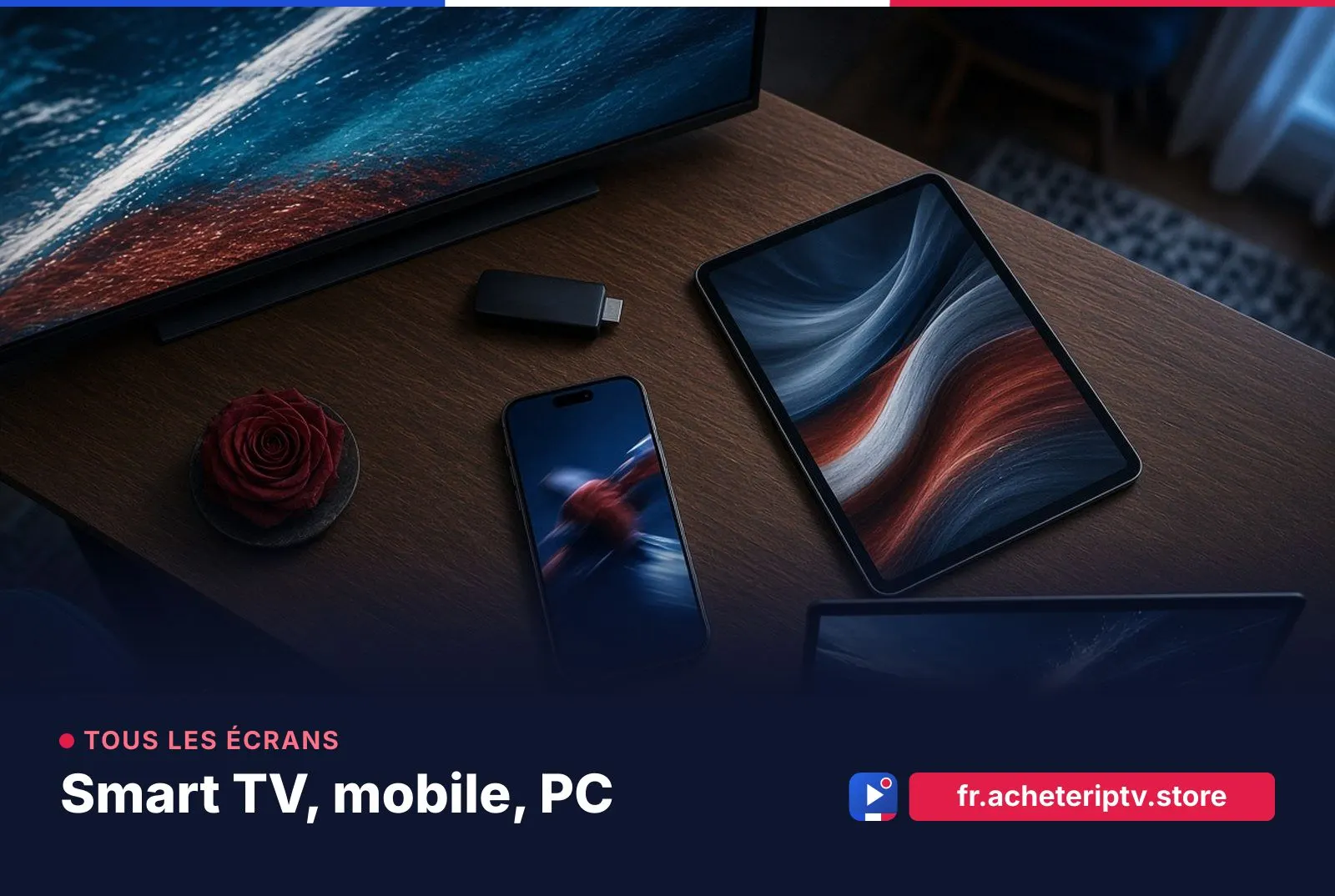 IPTV France fr.acheteriptv.store sur Smart TV, smartphone, tablette et ordinateur